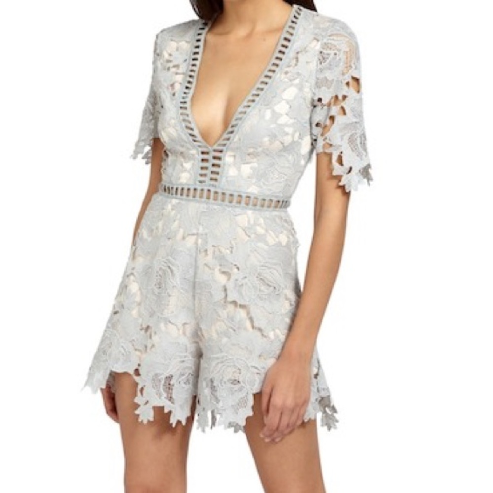 Misguided Ladder Lace Playsuit